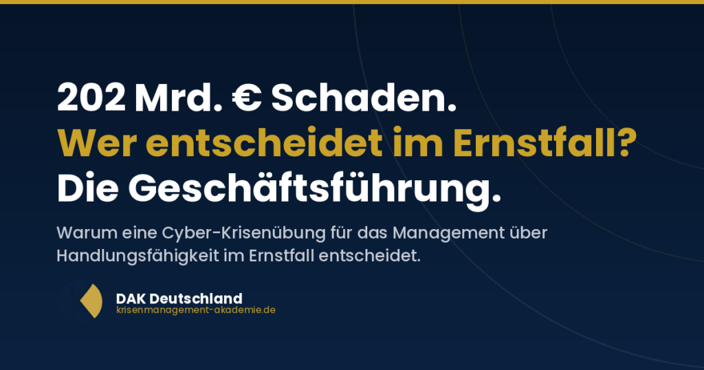 Cyber-Krisenübung für das Management – die Geschäftsführung entscheidet im Ernstfall über Lösegeld, Stillstand und Kommunikation