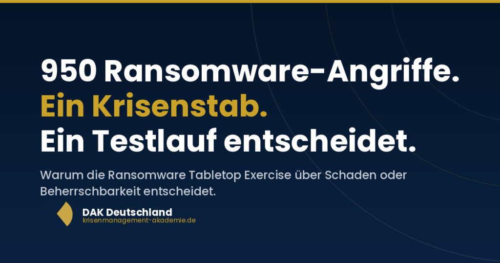 Ransomware Tabletop Exercise: Krisenstab probt den Ernstfall — Deutsche Akademie für Krisenmanagement