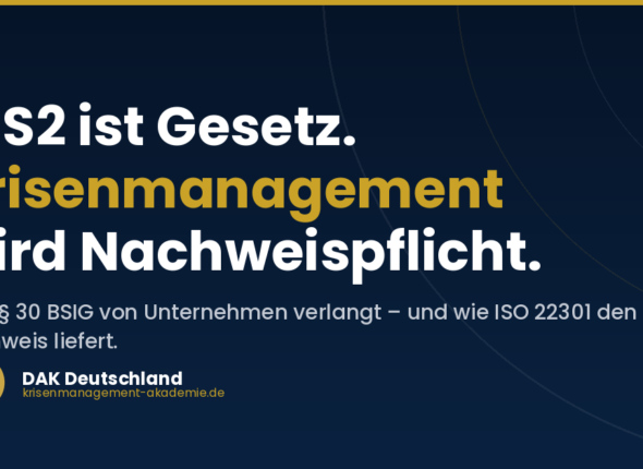 Nis2 macht krisenmanagement zur nachweispflicht – § 30 bsig und iso 22301
