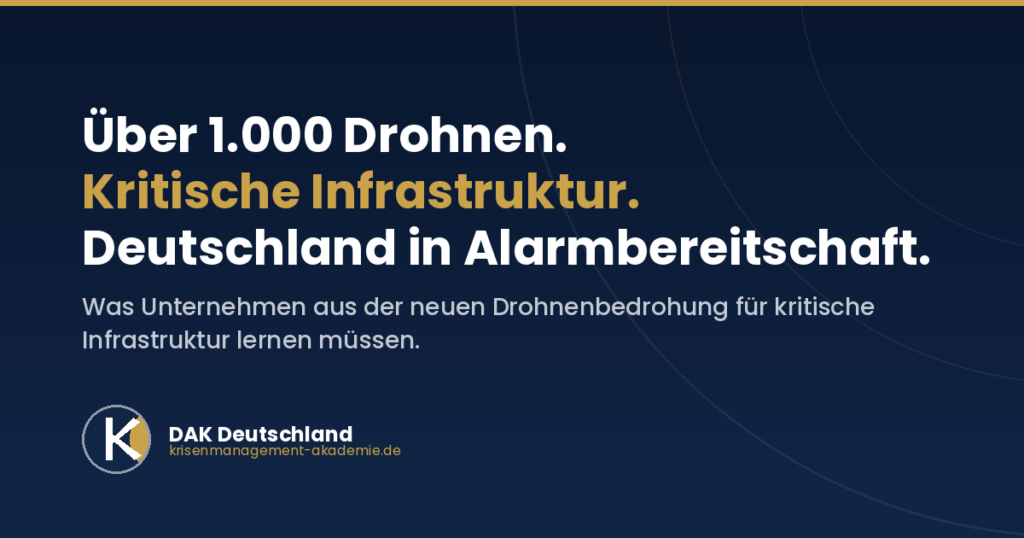 Drohnenbedrohung kritische Infrastruktur - Drohnenalarm über Deutschland 2026