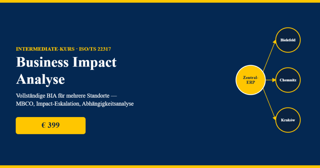 Business impact analyse (onlinekurs, 5 module + zertifikat) | deutsche akademie für krisenmanagement