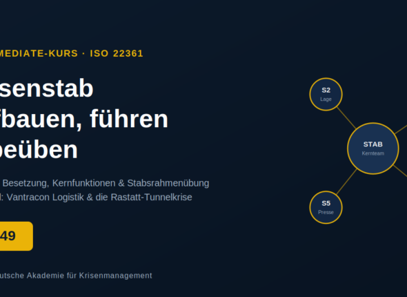 Krisenstab aufbauen, führen & beüben – Kurscover