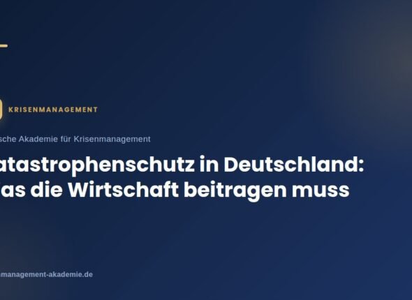 Katastrophenschutz in deutschland: was die wirtschaft beitragen muss | deutsche akademie für krisenmanagement