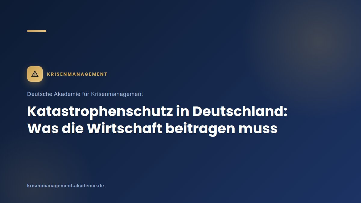 Katastrophenschutz in deutschland: was die wirtschaft beitragen muss | deutsche akademie für krisenmanagement