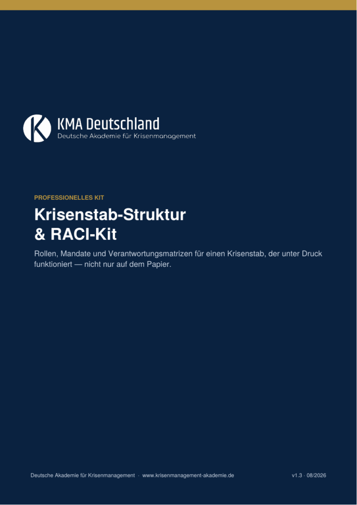 Krisenstab-Struktur & RACI-Kit — PDF-Cover