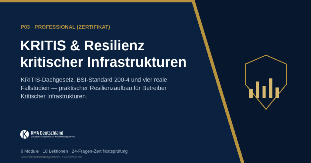 KRITIS Resilienz Kurs – Zertifikatskurs