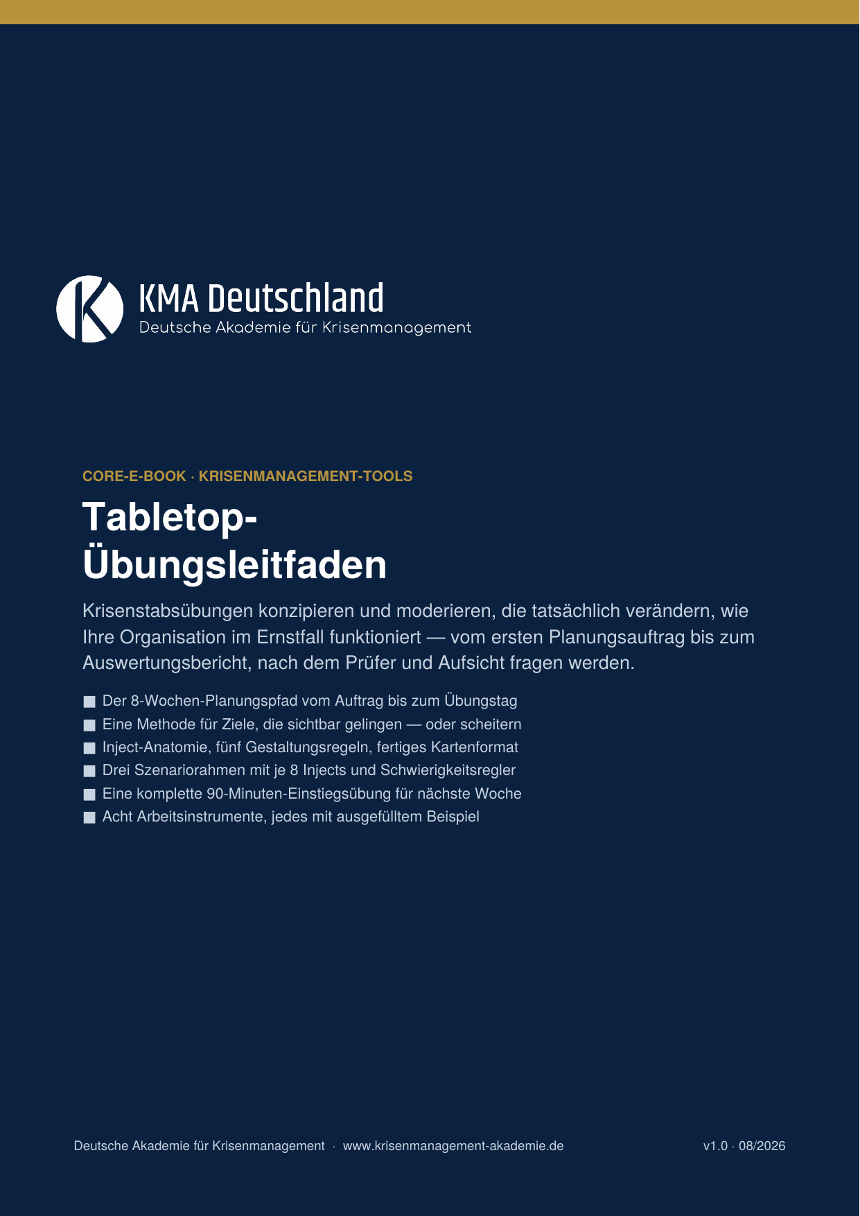 Tabletopübungsleitfaden (ebook, 45 s. ) | deutsche akademie für krisenmanagement
